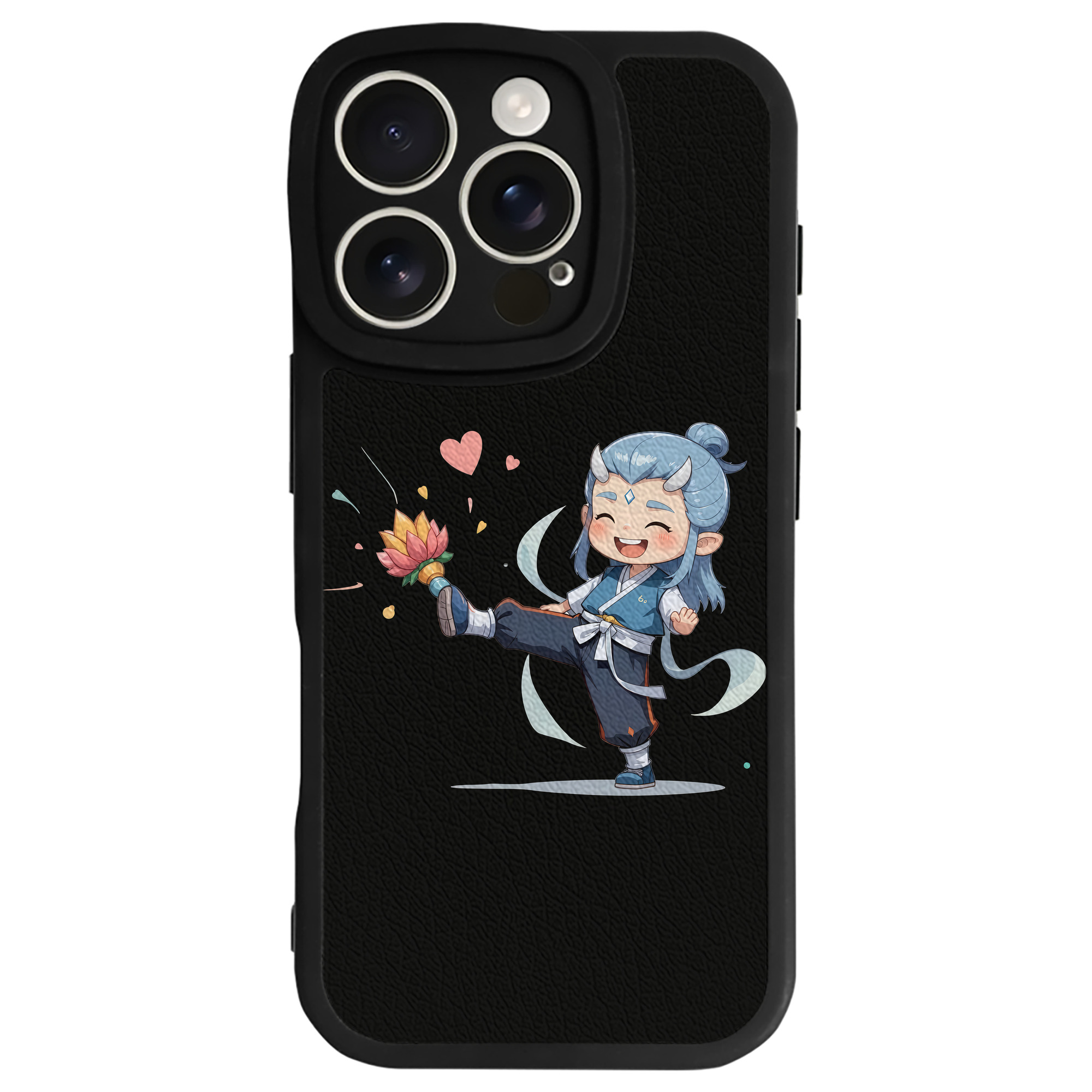 （画像用） Ne Zha 2 ナタ 魔童の大暴れ 【iPhone 16シリーズ対応】シリコンスマホケース（レザー調） 材質：シリコン